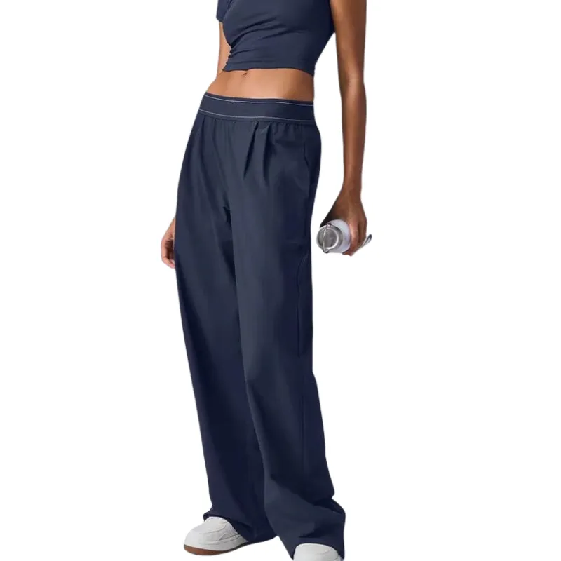 594A NUEVA LLEGA Mujeres Pantalones de yoga de cintura alta Pantalones de pierna recta Pantalones de fitness estacionados