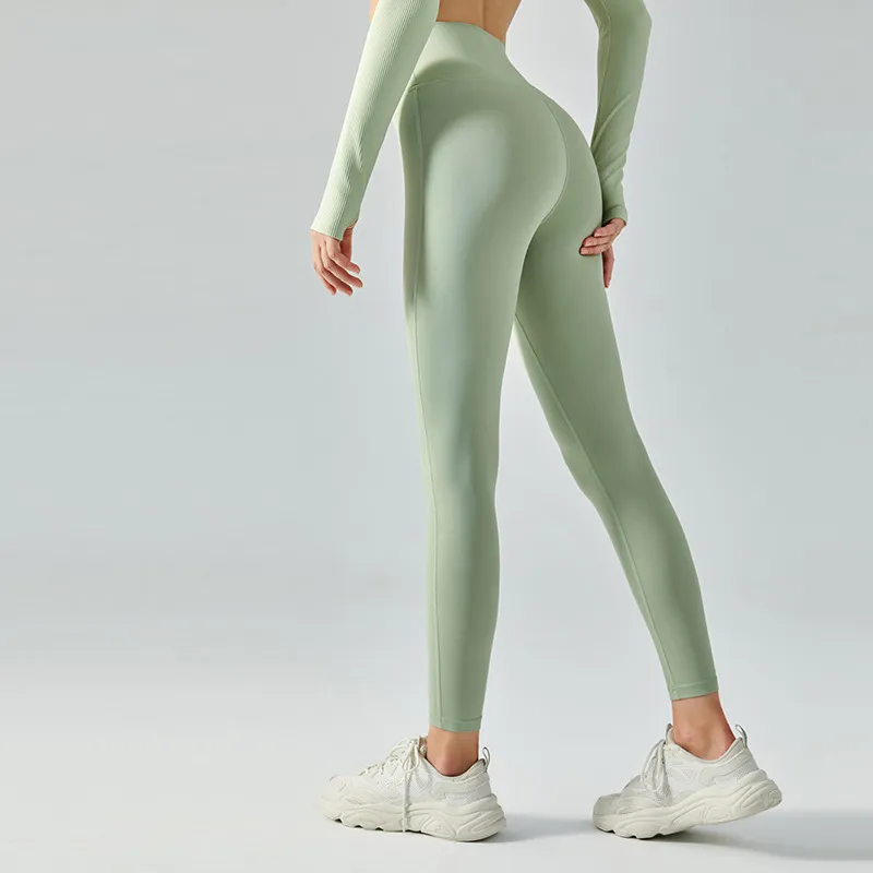 A381 Leggings de cintura alta Mujeres Pantalones de yoga deportivos Leggings de gimnasio