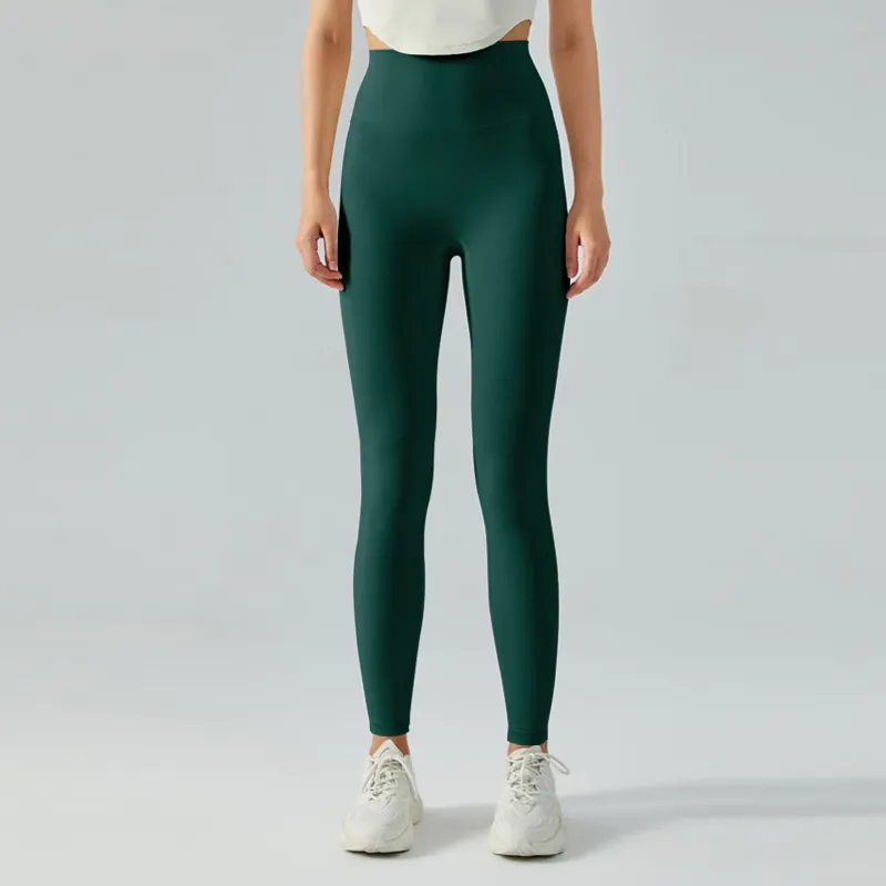 A381 Leggings de cintura alta Mujeres Pantalones de yoga deportivos Leggings de gimnasio