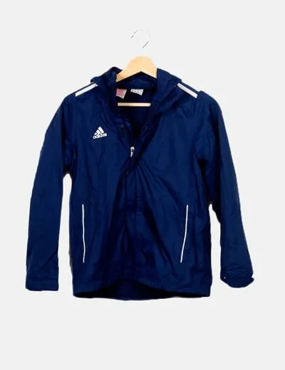 Adidas Chubasquero azul con capucha