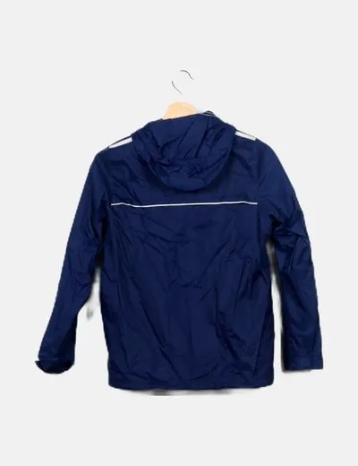 Adidas Chubasquero azul con capucha