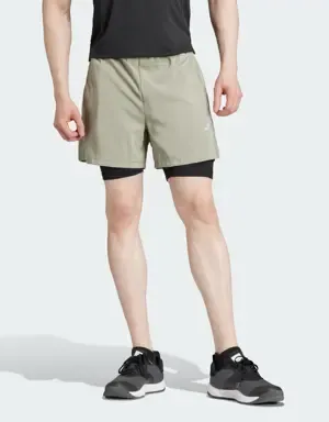 ADIDAS PANTALóN CORTO GYM+ TRAINING 2IN1