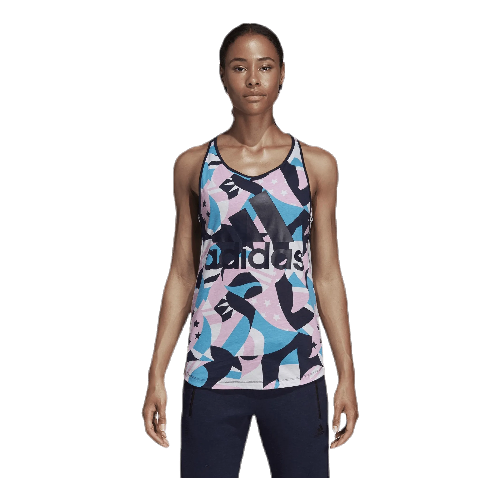 Adidas Sid All Over Print Tank Pink/White