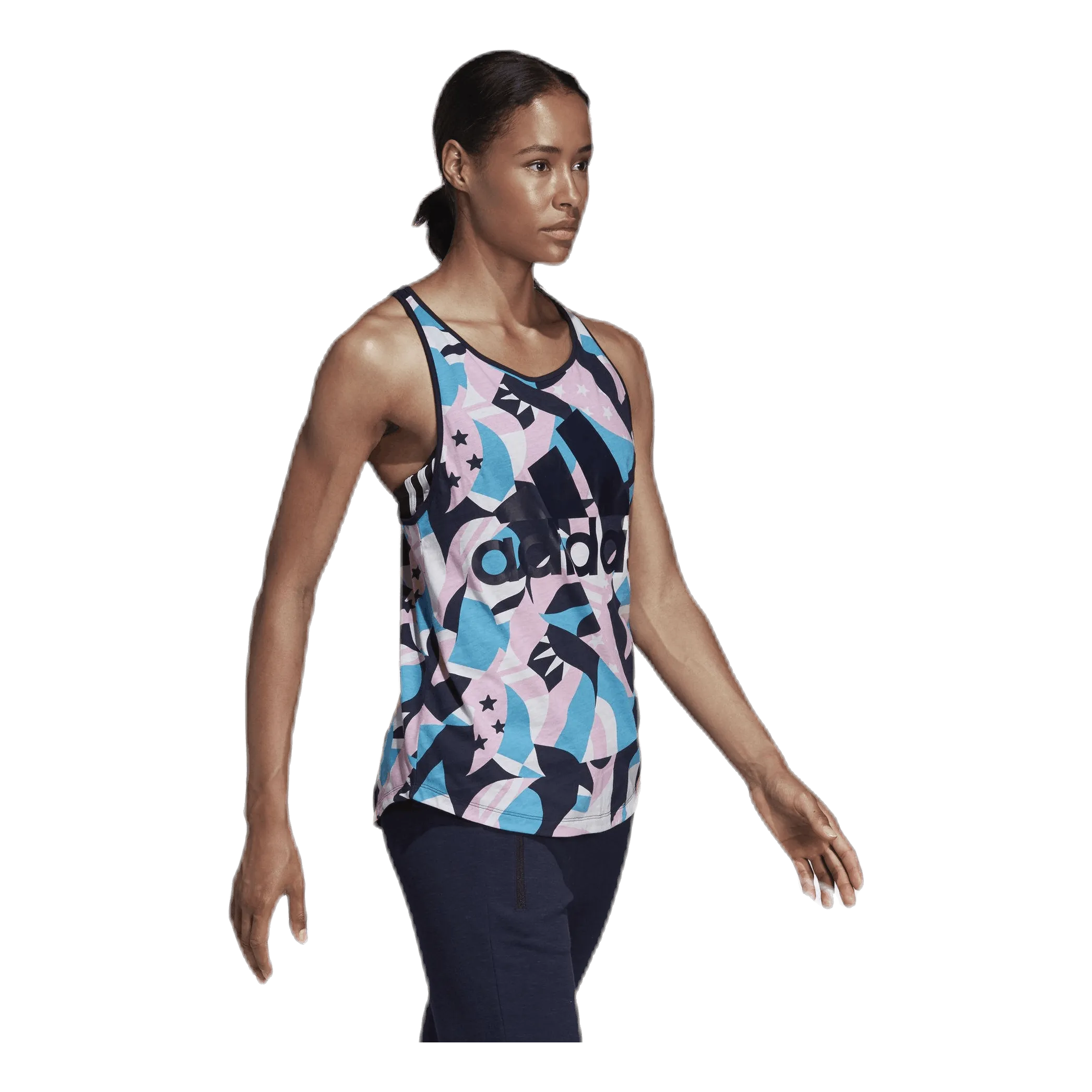 Adidas Sid All Over Print Tank Pink/White