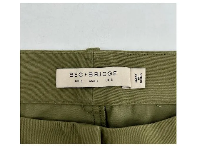 Autre Marque BEC & BRIDGE Pantalón T.Reino Unido 8 Algodón Caqui 