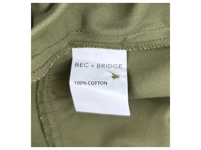 Autre Marque BEC & BRIDGE Pantalón T.Reino Unido 8 Algodón Caqui 