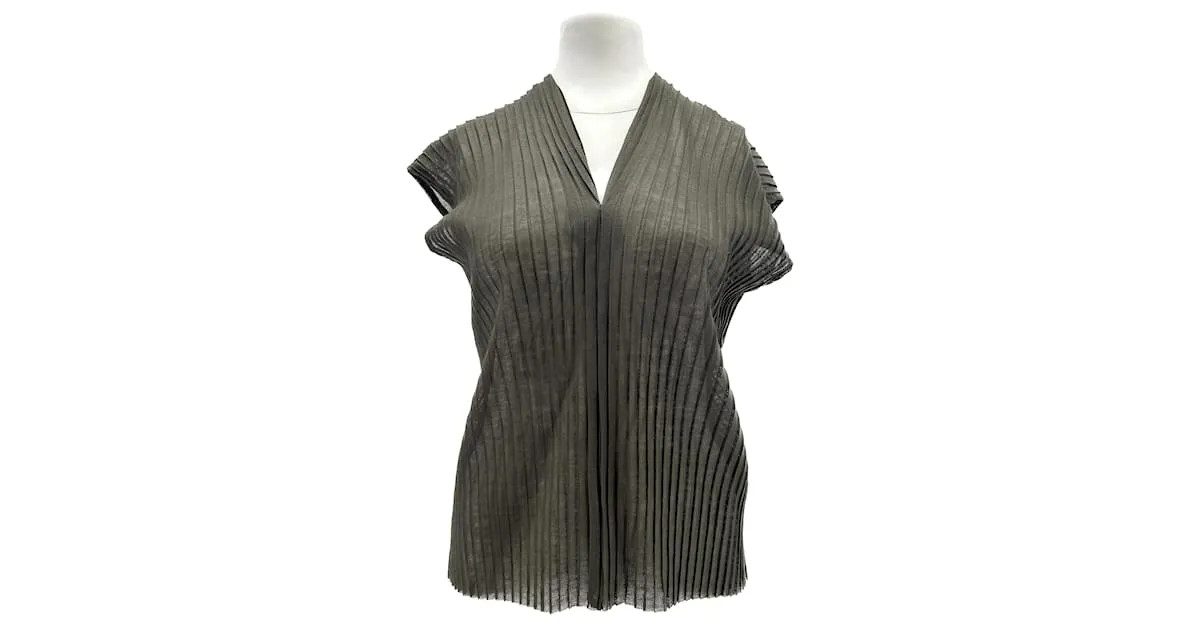 Autre Marque SOMEDAY Tops T.FR 36 Poliéster Caqui 