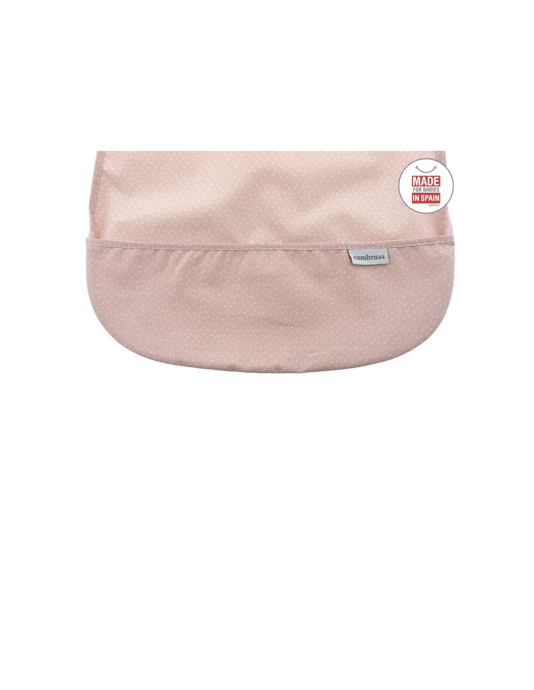 Babero Plastificado Cuadrado Sky Rosa LLuvia de Cambrass