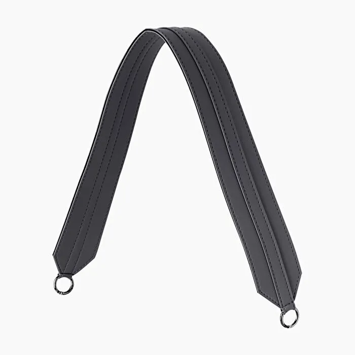 Bandolera grafito metal ancha de tejido de goma