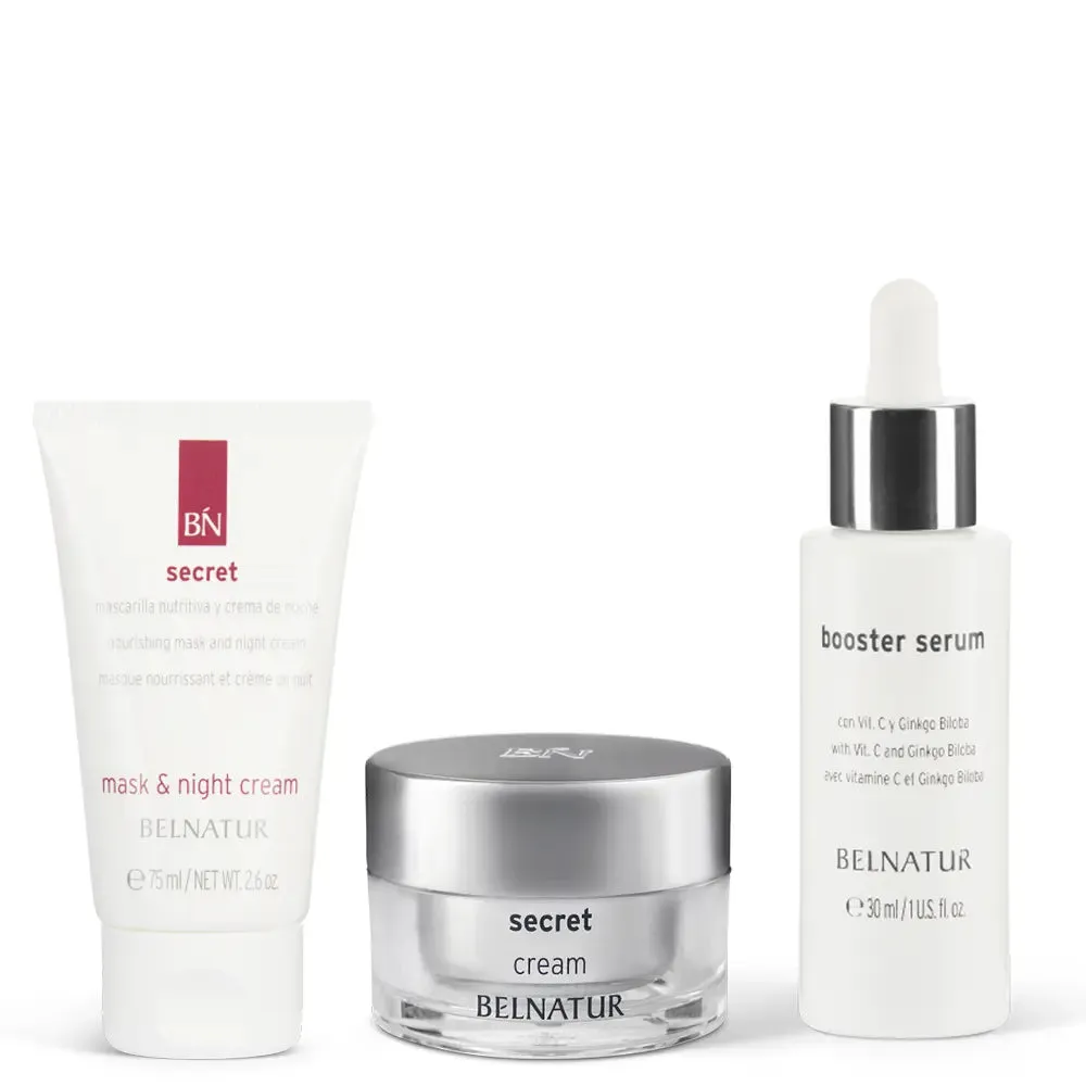 Belnatur Secret Pack(Crema de día + Crema de noche + Booster Serum)