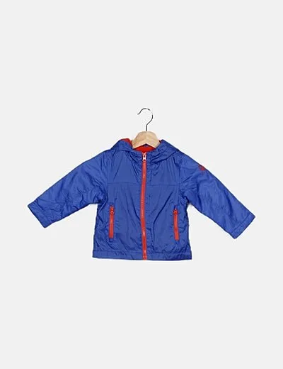 Benetton Chaqueta azul con capucha