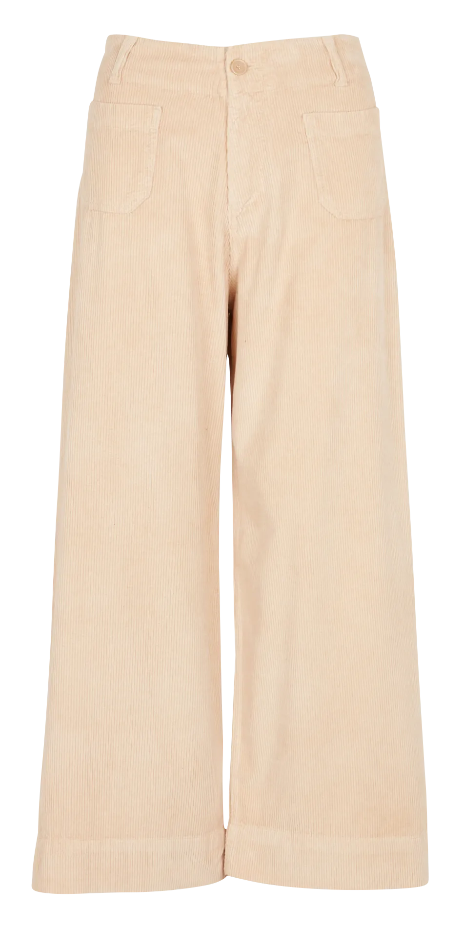 BERENICE JAKARTA  PANTALóN ANCHO DE MEZCLA DE ALGODóN DE TALLE ALTO EN BEIGE