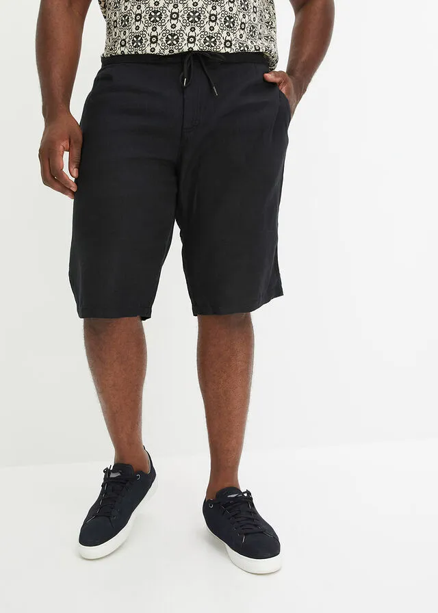 Bermuda con cinturilla elástica Negro