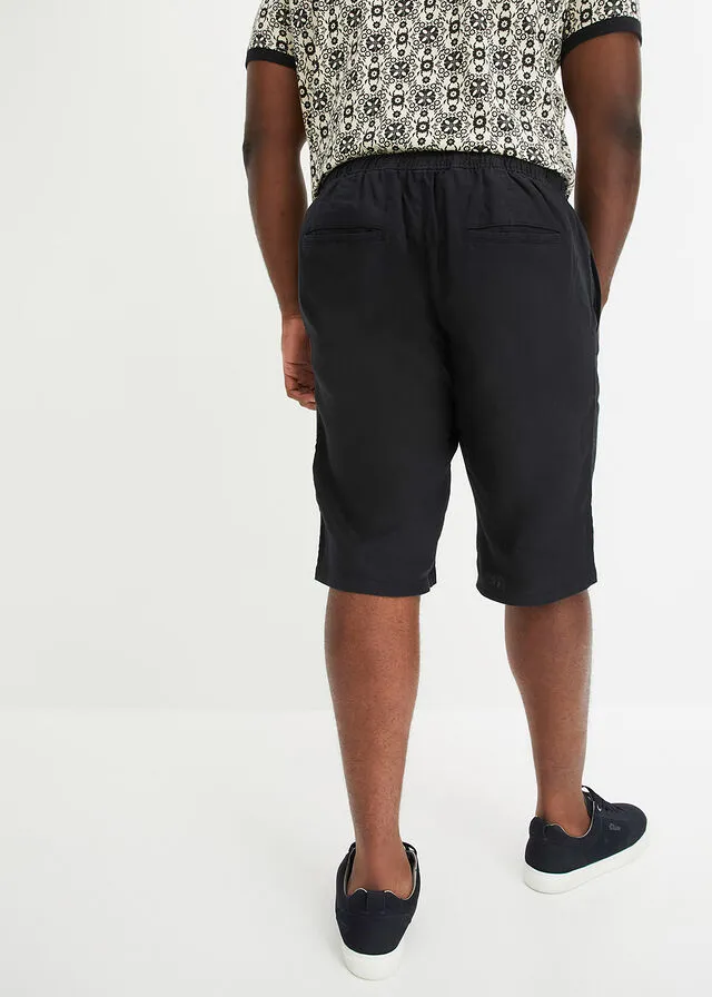 Bermuda con cinturilla elástica Negro