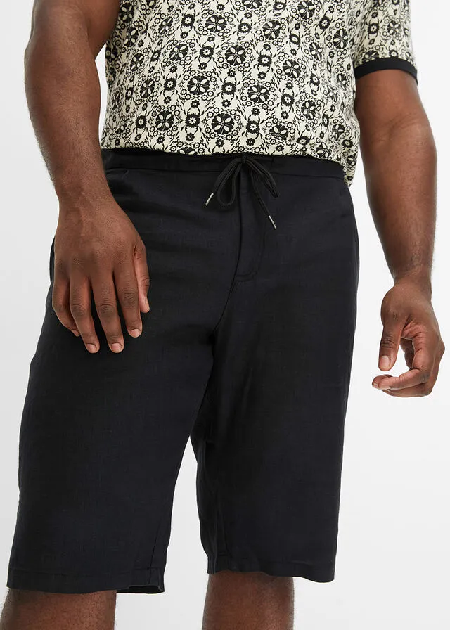 Bermuda con cinturilla elástica Negro