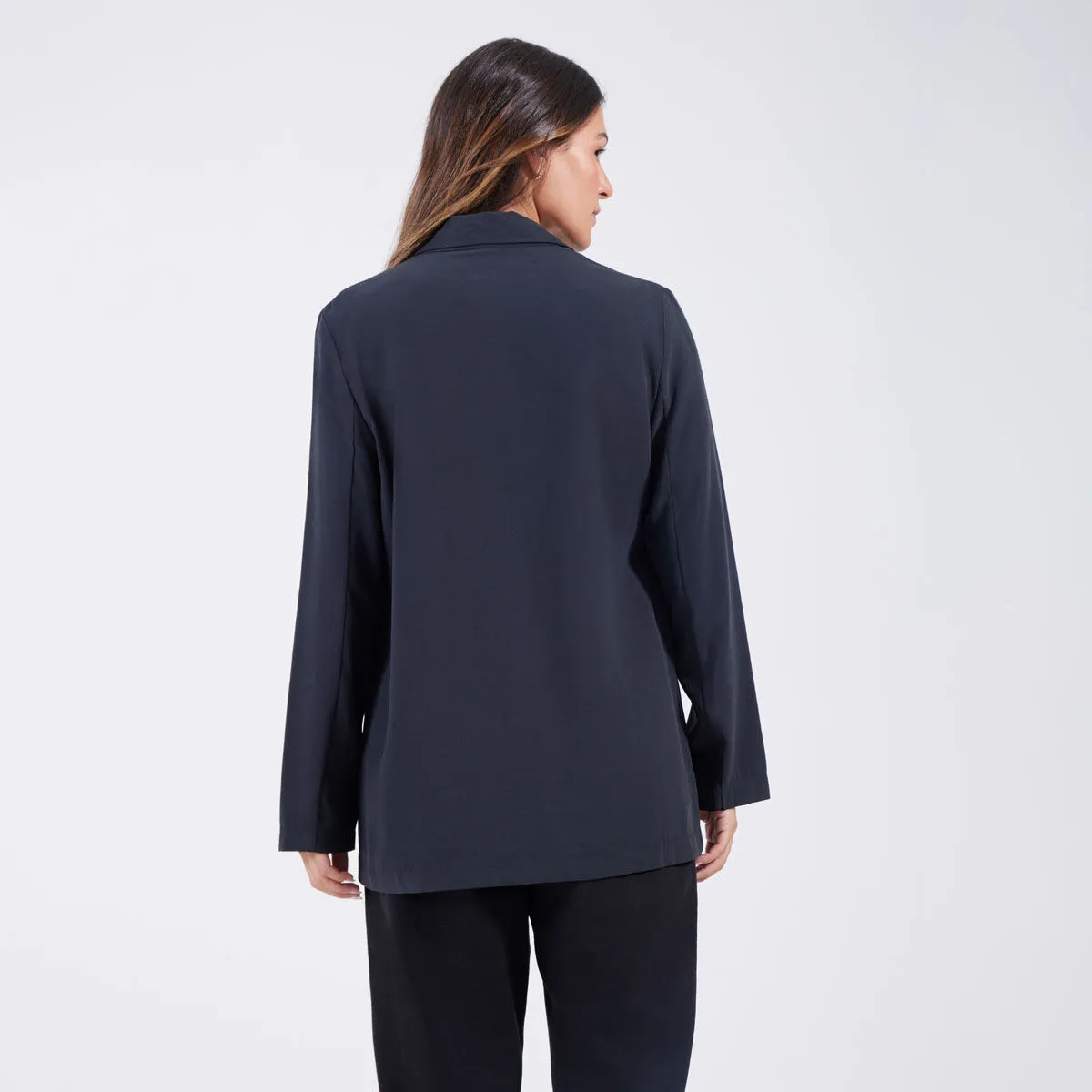 Blazer Desestructurado con Bolsillos de Tapa
