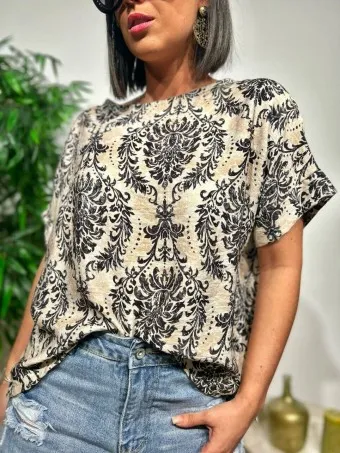 Blusa Rústica Estampada ZELENY