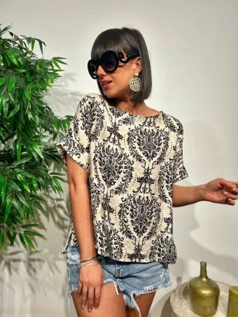 Blusa Rústica Estampada ZELENY