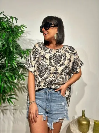 Blusa Rústica Estampada ZELENY