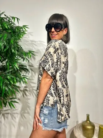 Blusa Rústica Estampada ZELENY