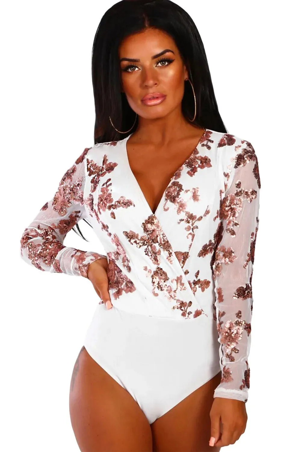 Body blanco brillo dorado