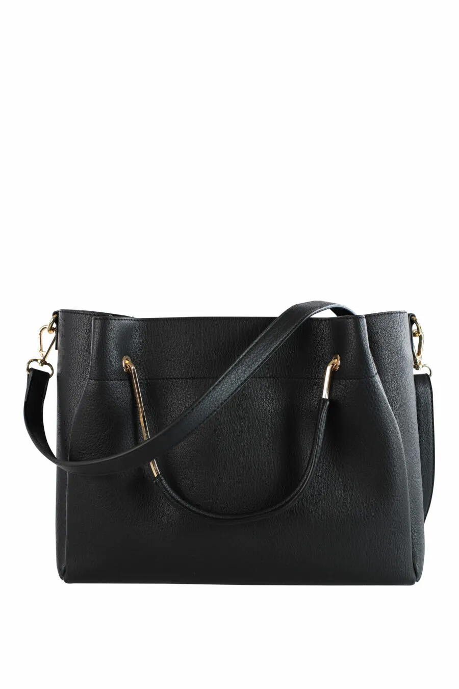 Bolso bandolera negro con minilogo corazon