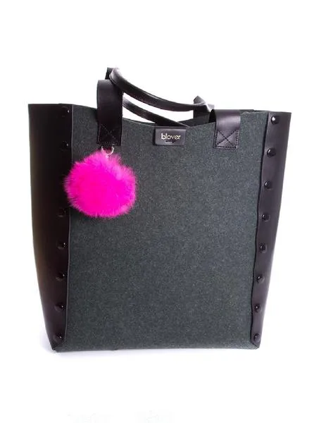 bolso blover fieltro verde