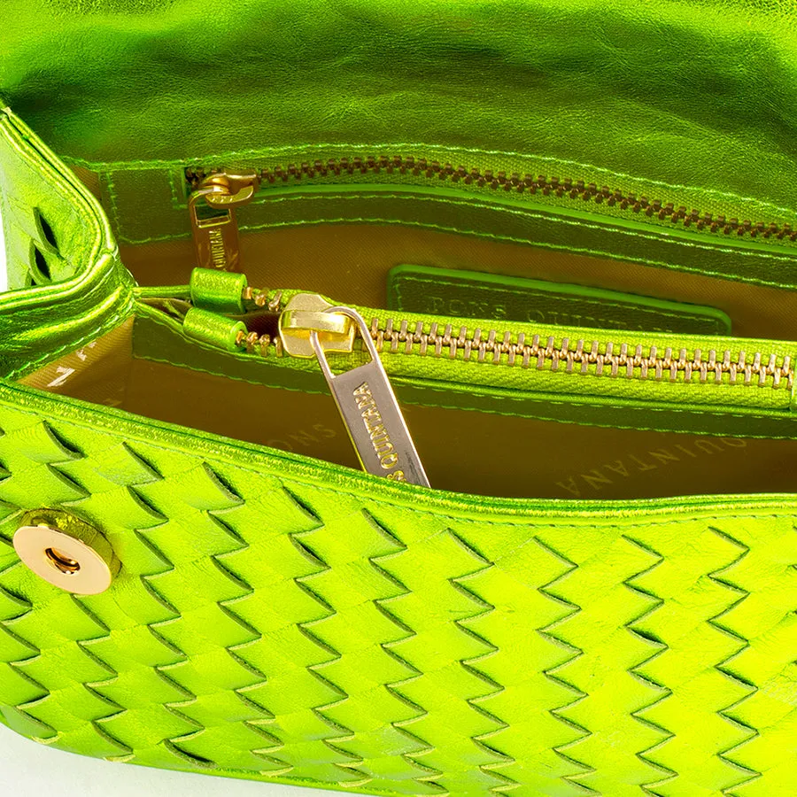 BOLSO DE MANO V158 METAL MANZANA
