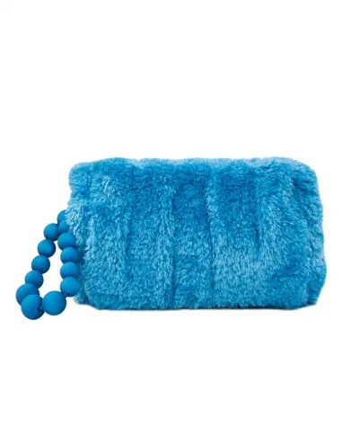 Bolso de noche piel sintética azul