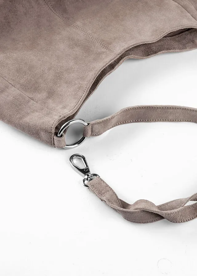 Bolso de piel Marrón grisáceo