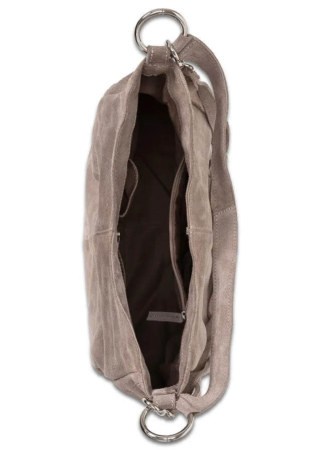 Bolso de piel Marrón grisáceo