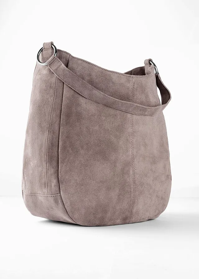 Bolso de piel Marrón grisáceo