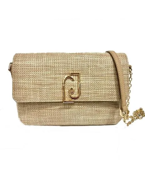bolso liu.jo rafia lurex oro