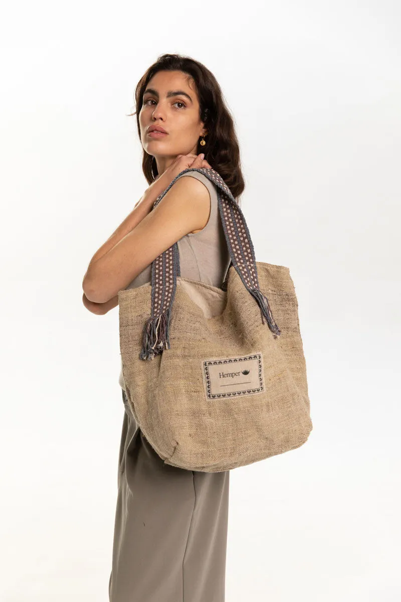 Bolso Maxi 100% Cáñamo Natural