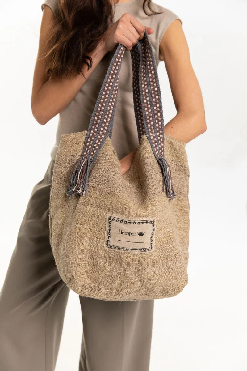 Bolso Maxi 100% Cáñamo Natural