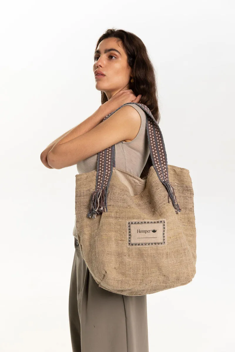 Bolso Maxi 100% Cáñamo Natural