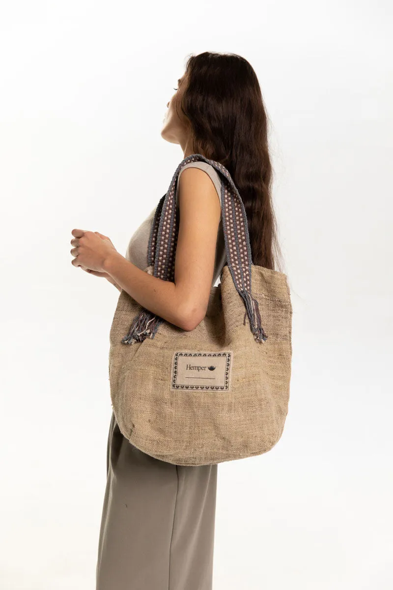 Bolso Maxi 100% Cáñamo Natural