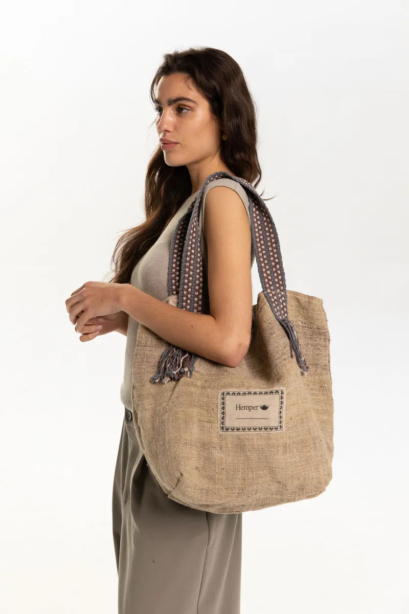 Bolso Maxi 100% Cáñamo Natural