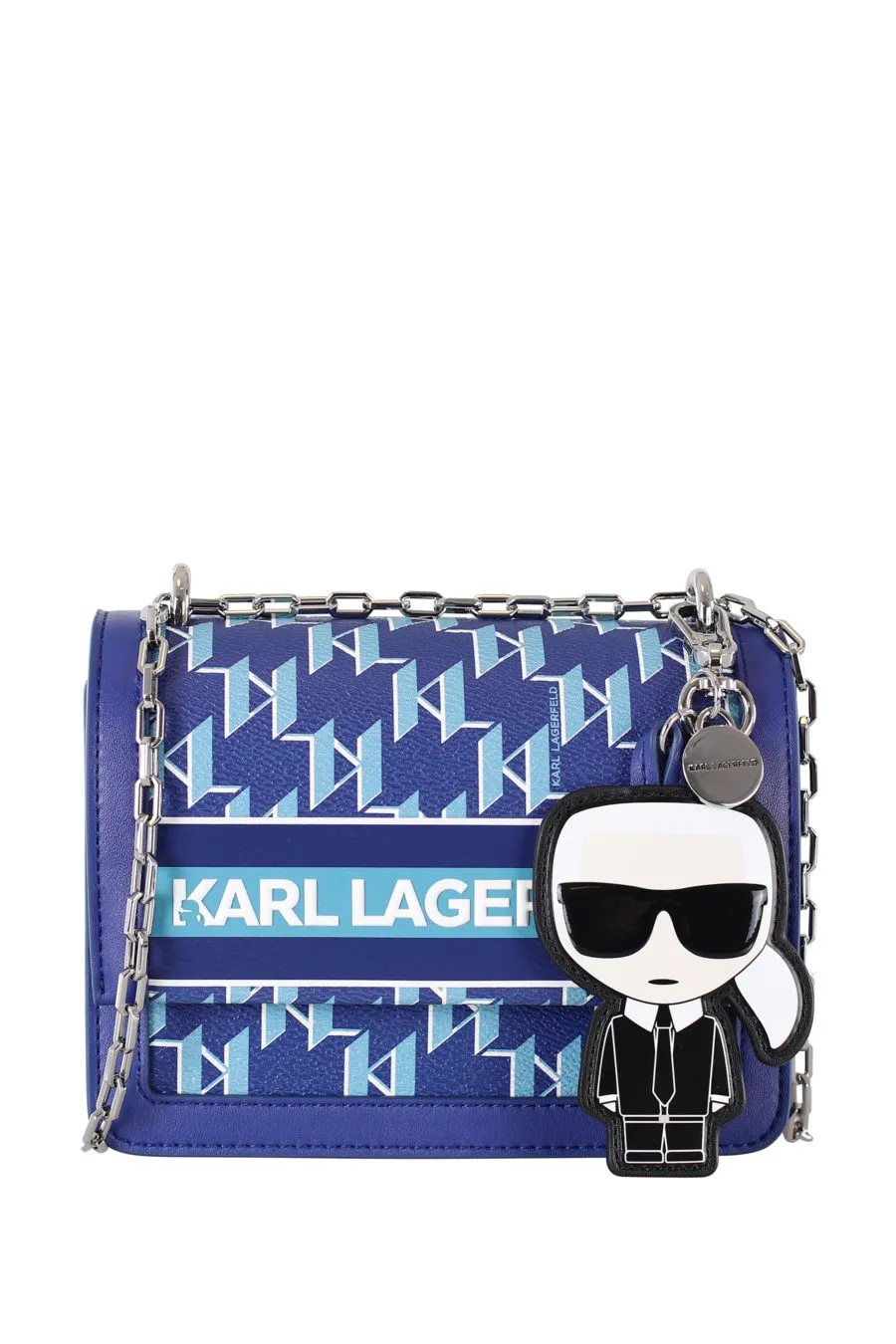 Bolso pequeño azul con logotipo