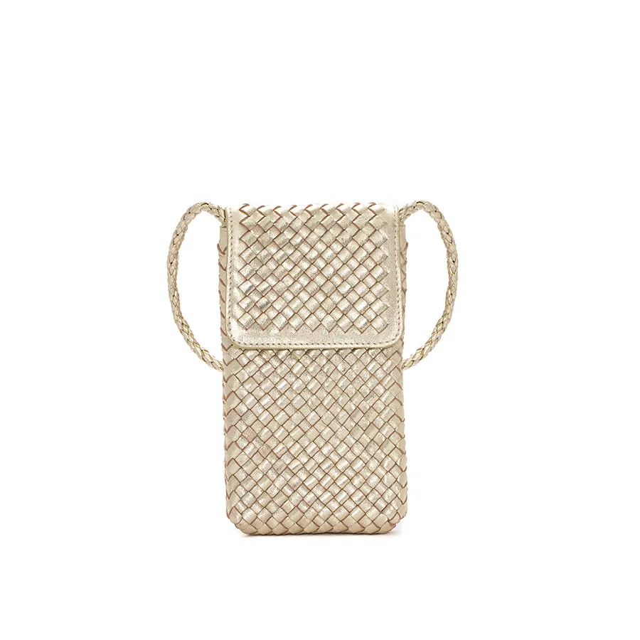 BOLSO PORTAMOVIL V161 METAL PLATINO