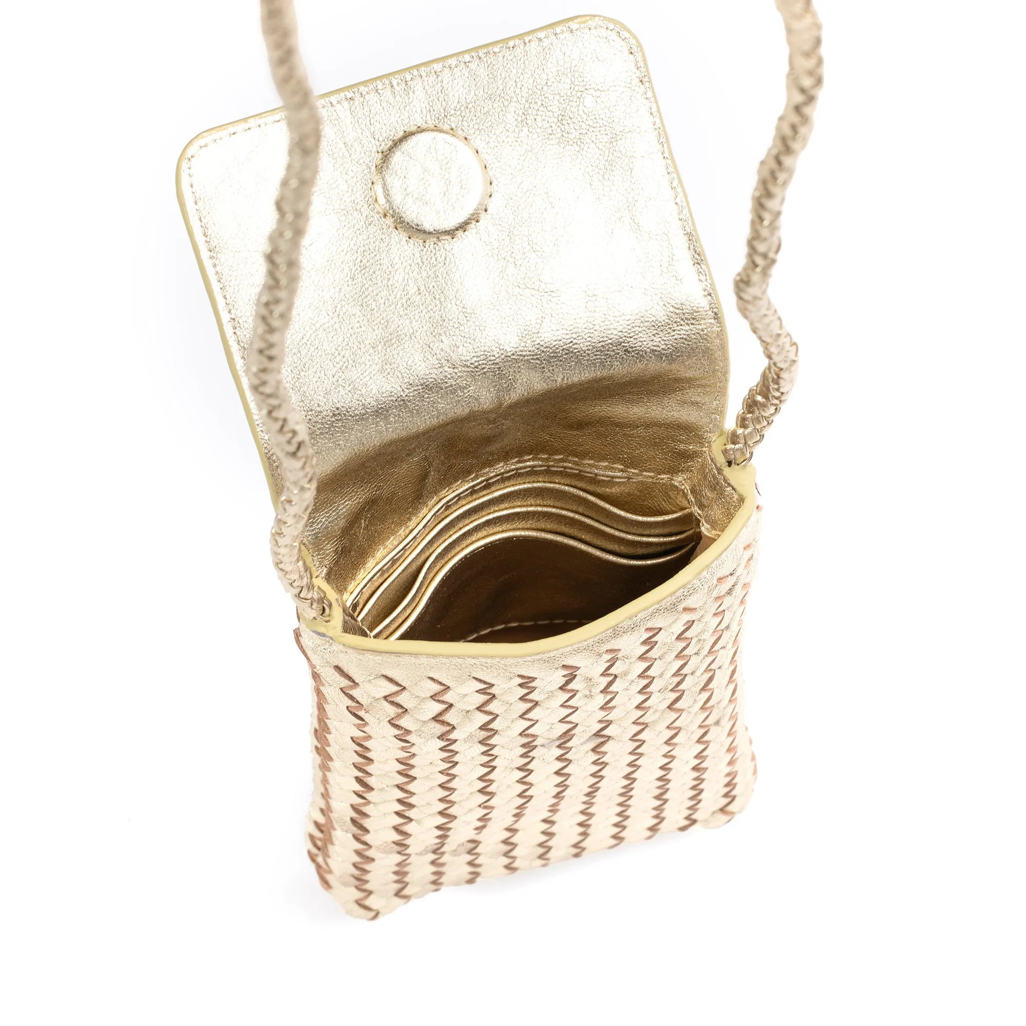 BOLSO PORTAMOVIL V161 METAL PLATINO