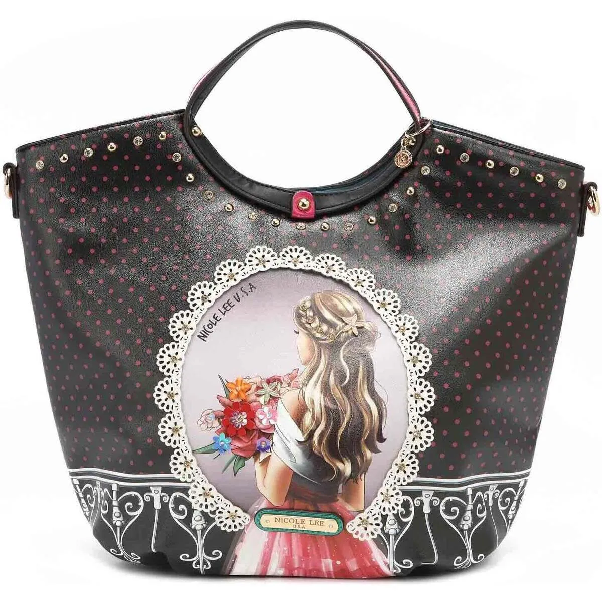 BOLSO SATCHEL CON EL ESTAMPADO 