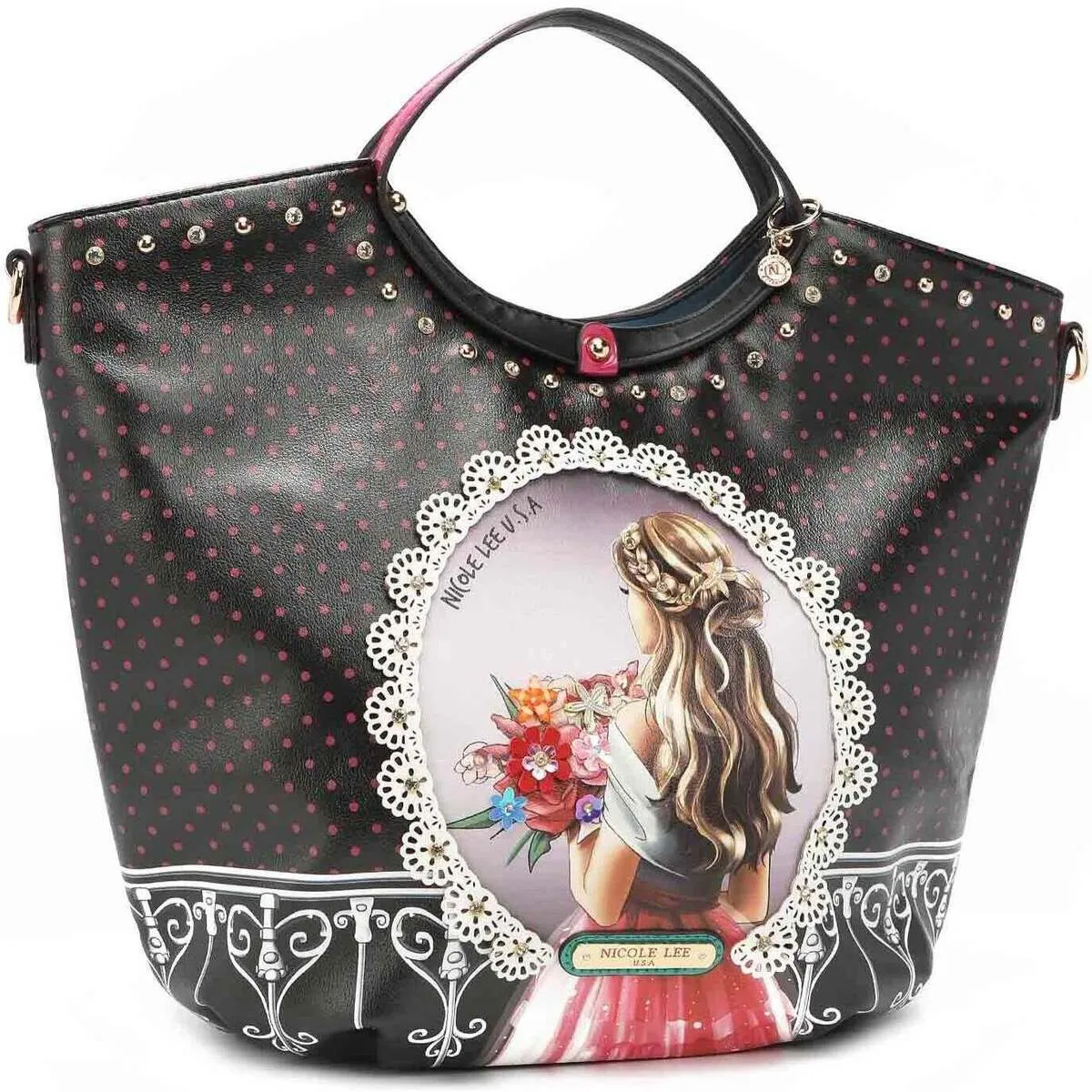 BOLSO SATCHEL CON EL ESTAMPADO 