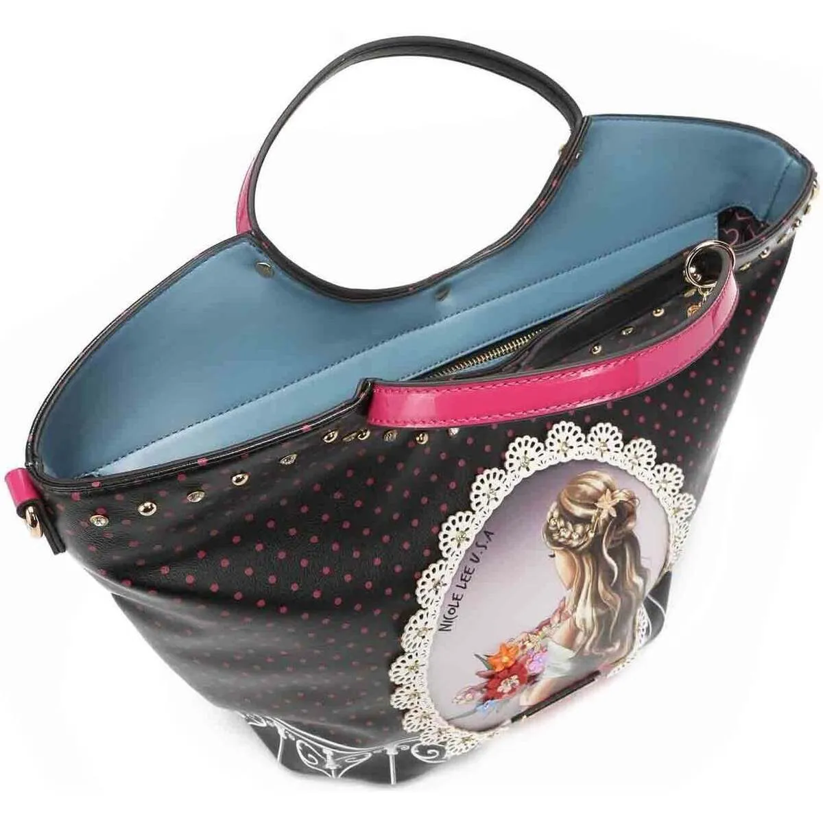 BOLSO SATCHEL CON EL ESTAMPADO 
