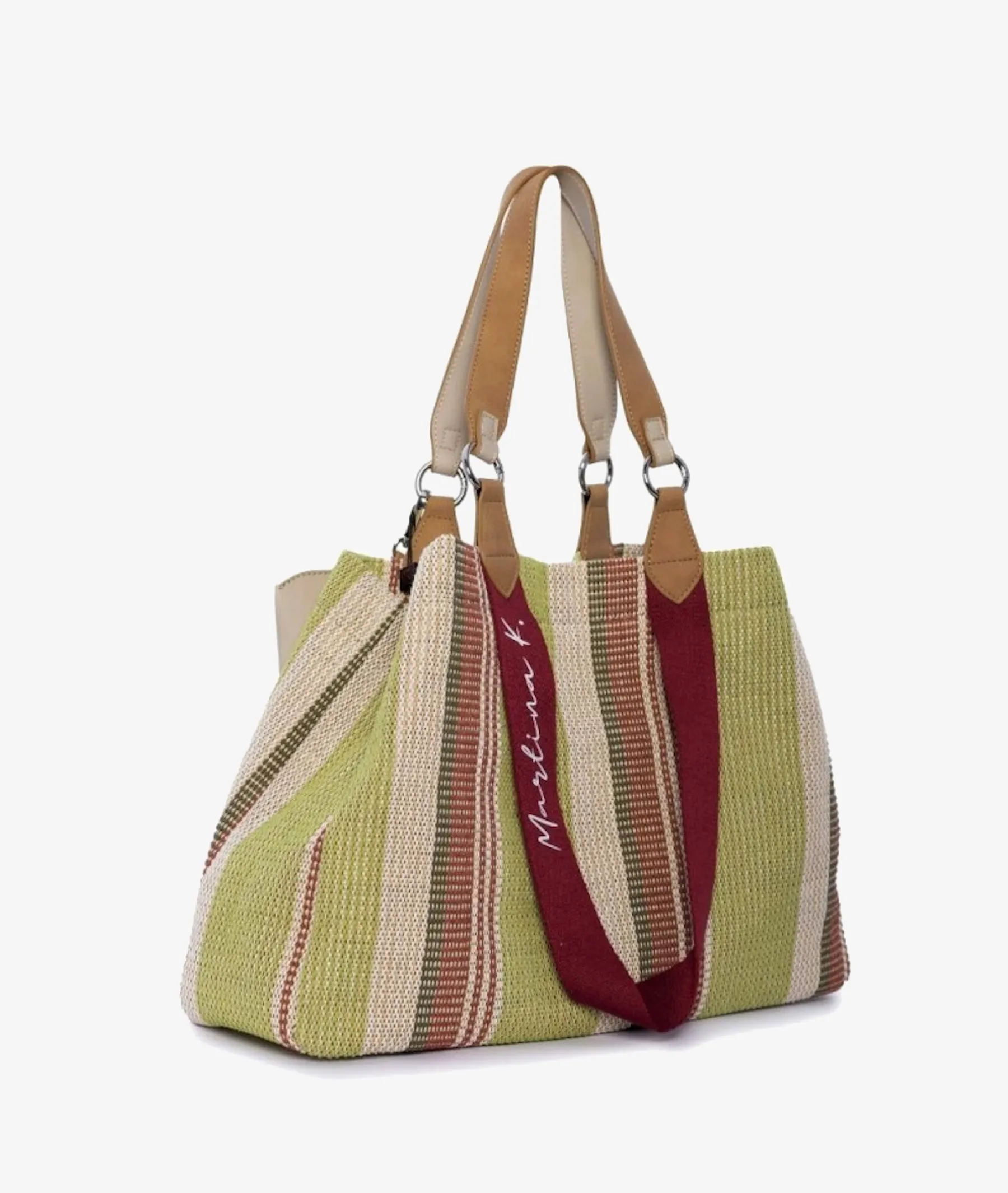 BOLSO TEXTIL MARTINA K 230737R00801 EN MULTICOLOR  MEDIDAS 40 X 28 X 12 CMTS