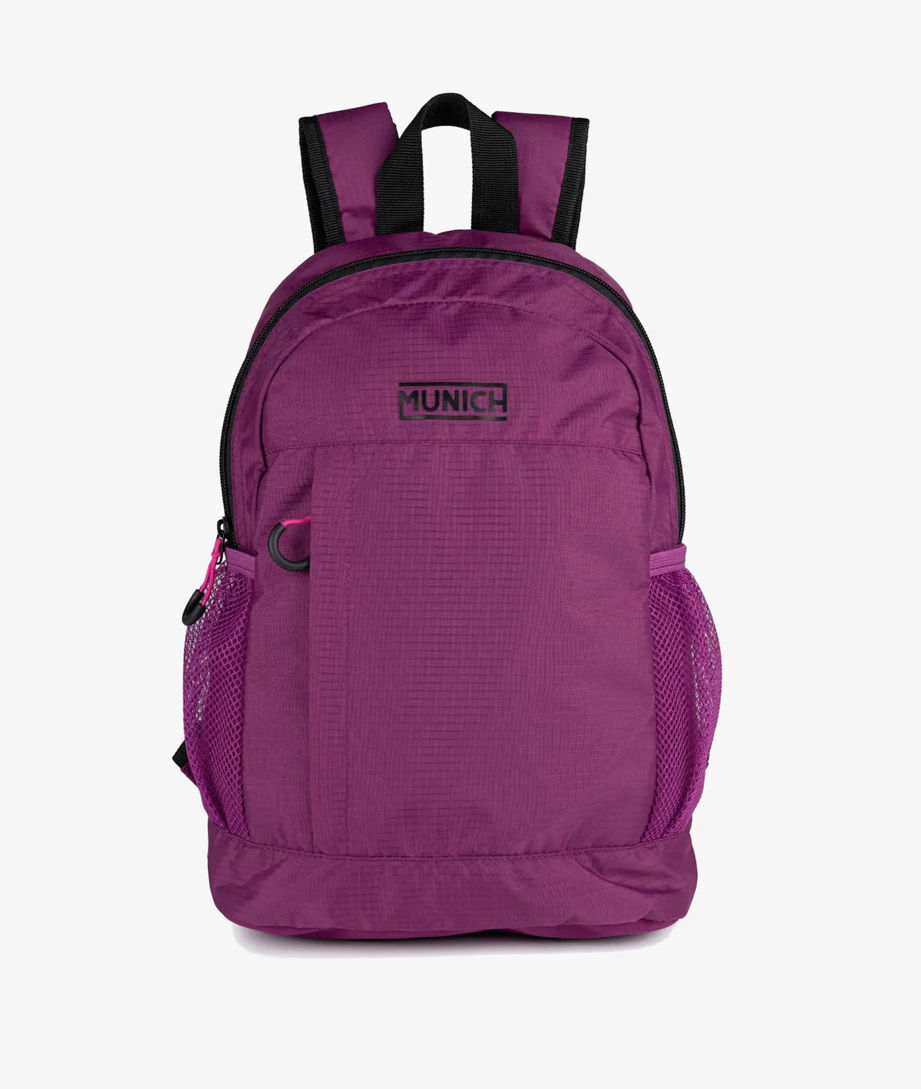 Bolso textil MUNICH BACKPACK SLIM SMALL en fucsia  Medidas  21 x 14 x 38 cm