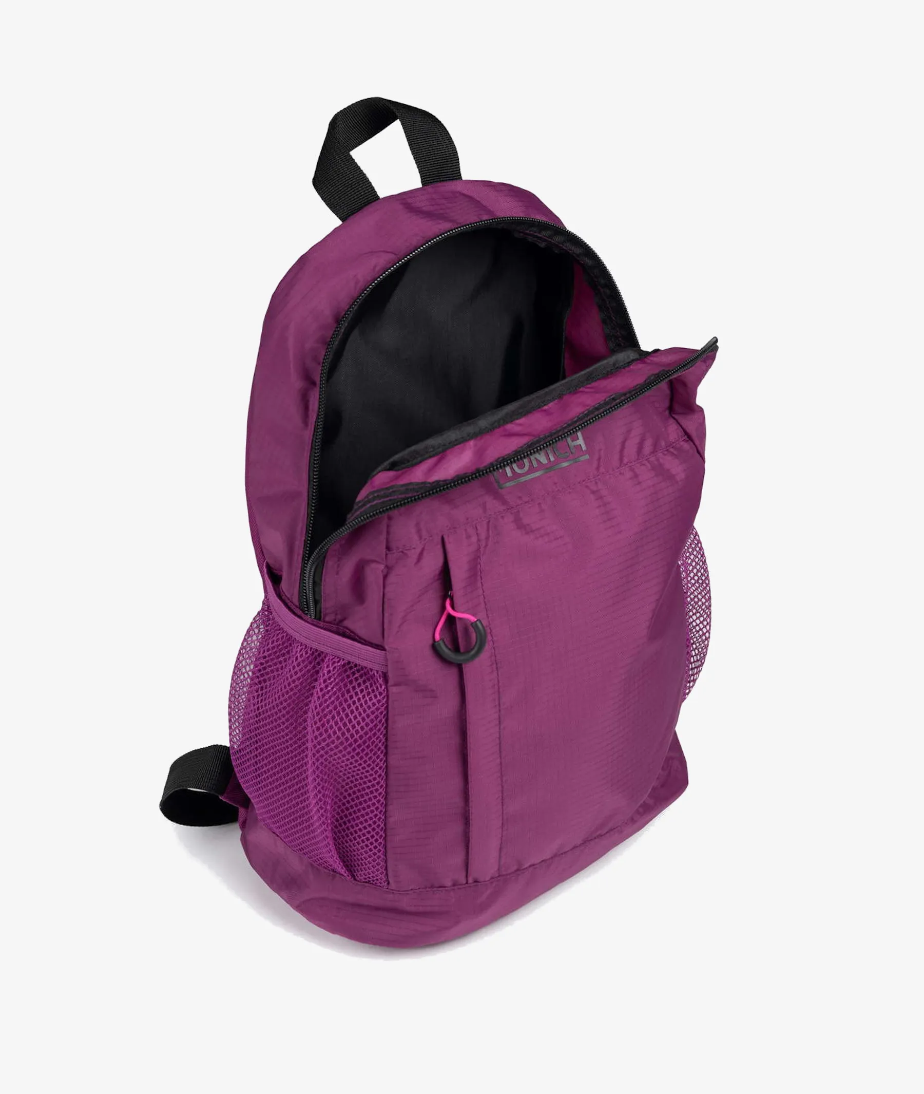 Bolso textil MUNICH BACKPACK SLIM SMALL en fucsia  Medidas  21 x 14 x 38 cm