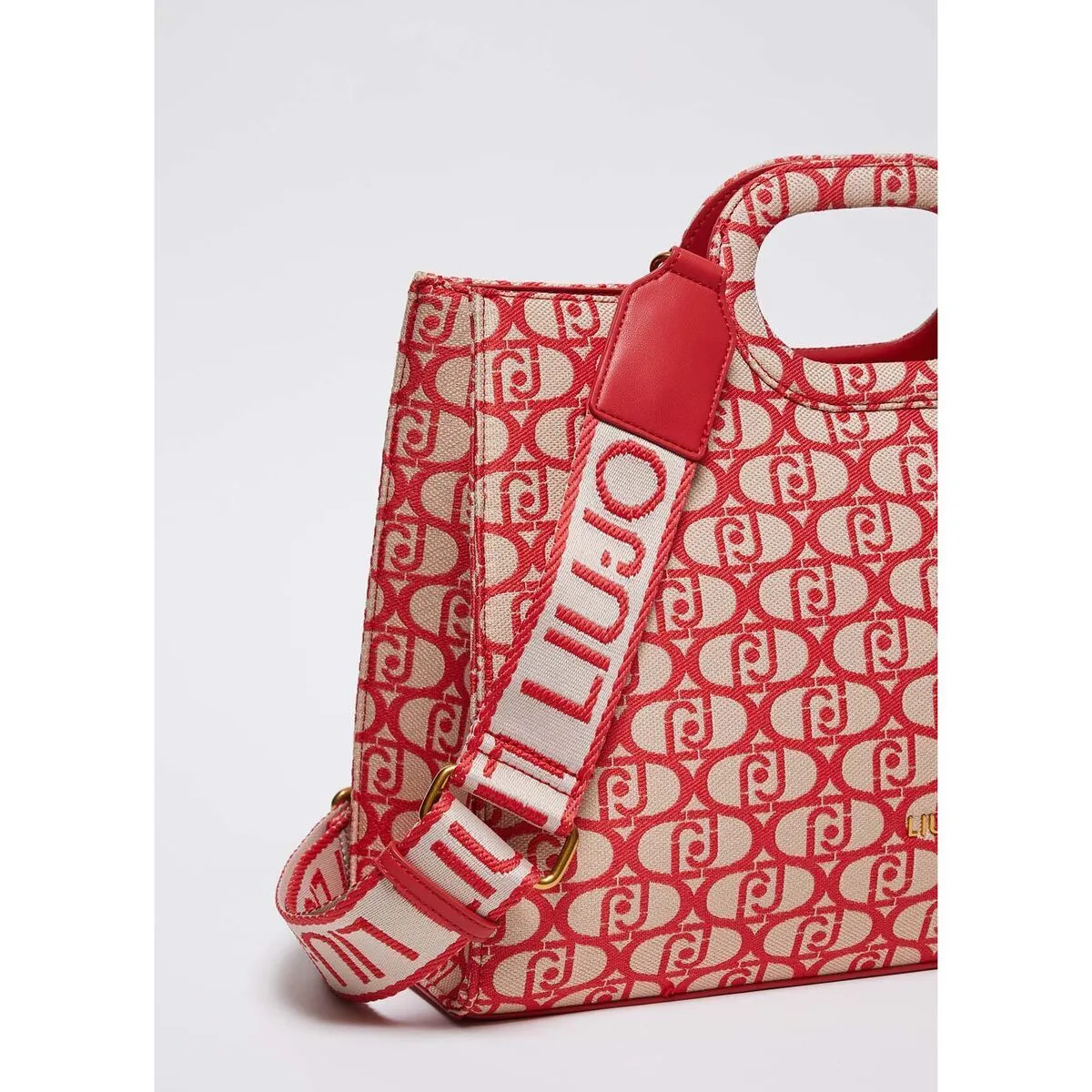 Bolso tote con jacquard logotipo
