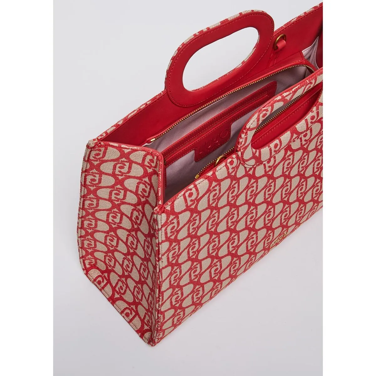 Bolso tote con jacquard logotipo
