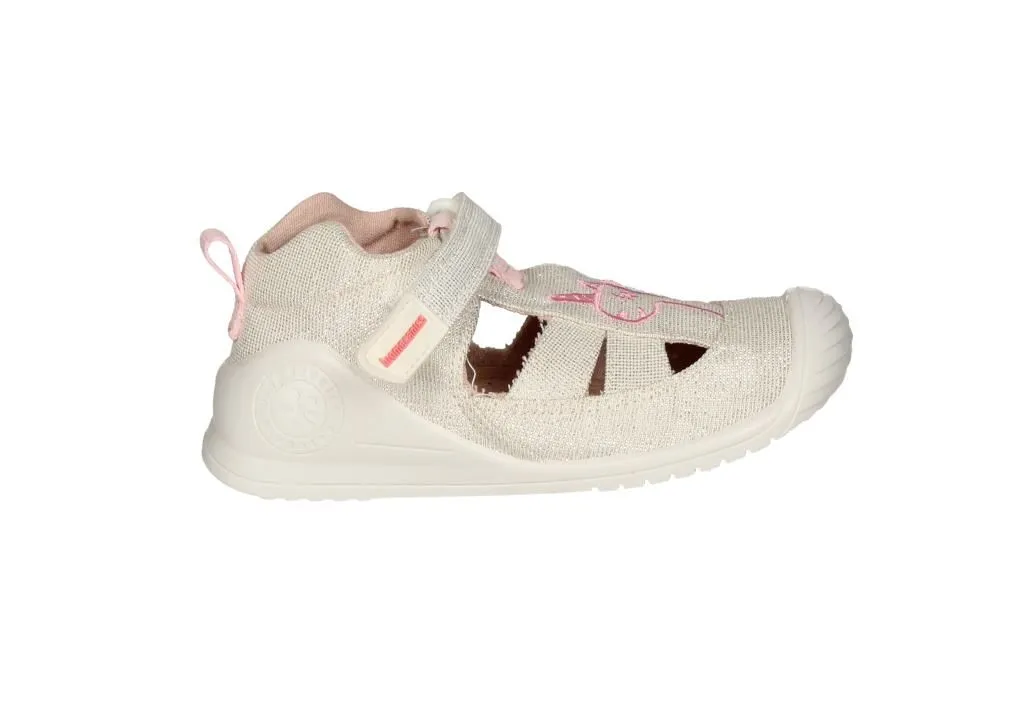 Bota Sandalia Lona Plata Brillo Pala Unicornio